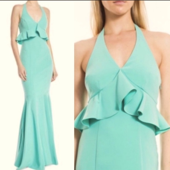 NEW LIKELY Eden Sea Breeze Dress 6 Party Event Formal Gown Mermaid Tiny Flaw - Picture 1 of 16